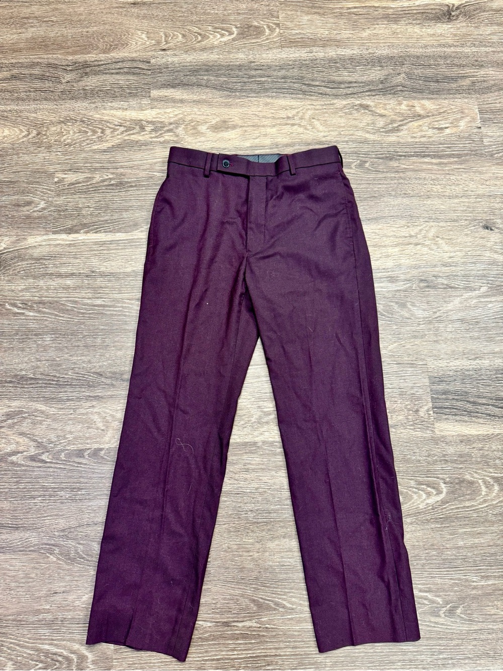 Calvin Klein Men’s Burgundy Stretch Dress Pants 31x28 Altered Inseam